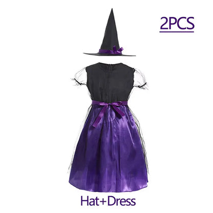 2026 Halloween Costume for Girls Cosplay Dress Scarlet Witch Vampire Bat Devil Ghost Carnival Party Stage Performance Clothes
