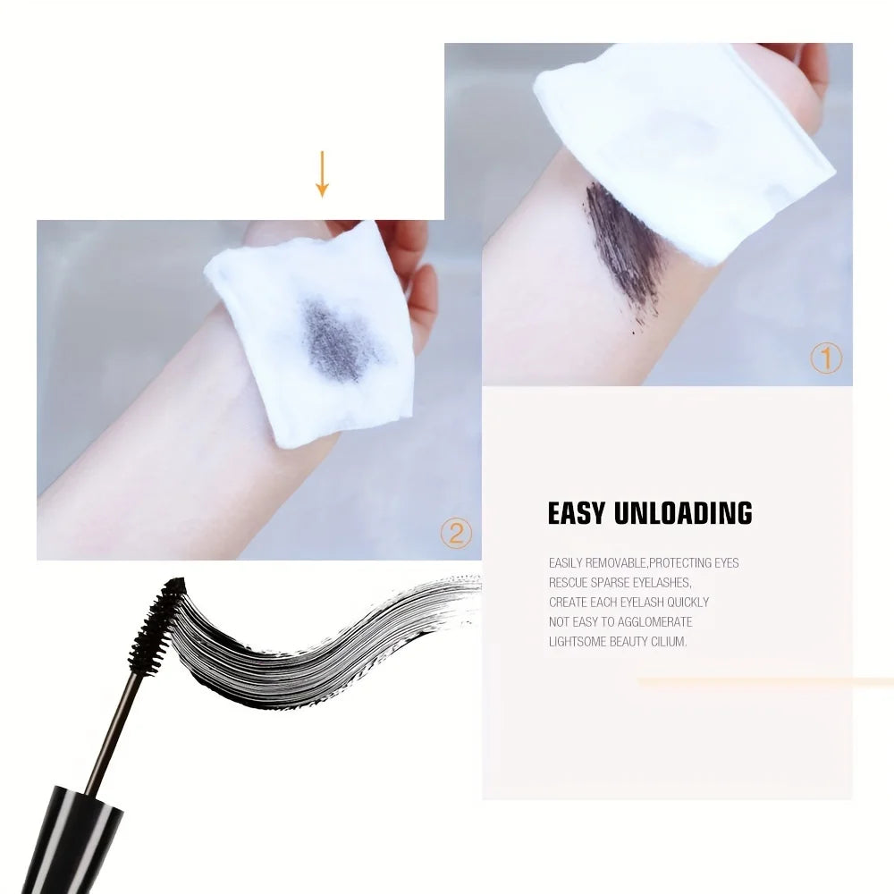 5D Black Waterproof Mascara Lengthens Eyelashes Extension Thick Silk Fiber Mascara Female Makeup Eye Cosmetics Tools for Gifts