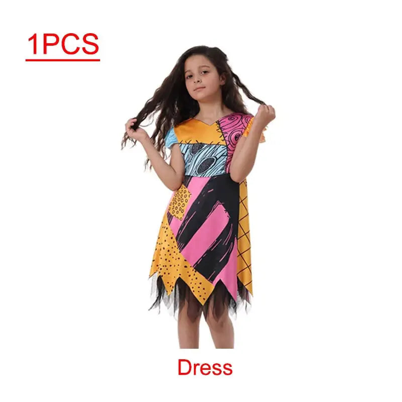 2026 Halloween Costume for Girls Cosplay Dress Scarlet Witch Vampire Bat Devil Ghost Carnival Party Stage Performance Clothes