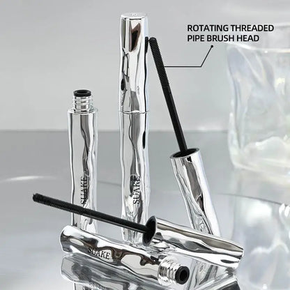 Waterproof Metallic Tube Mascara Black Silk Fiber Long Curling Non-Clumping Eyelash 3D Lengthening Mascara 1/2pcs