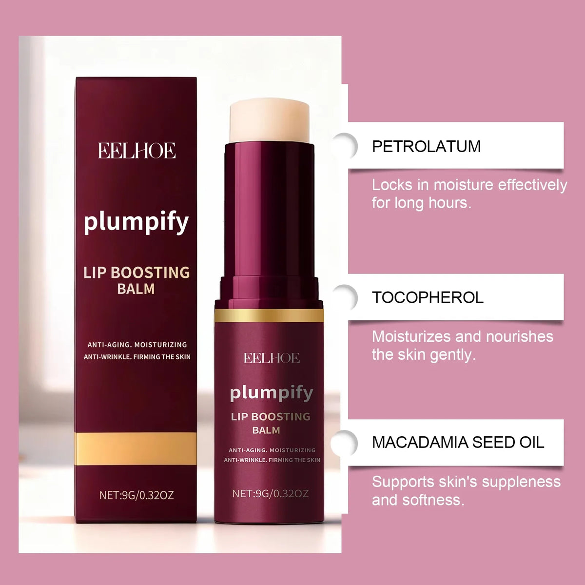 Fast Plumping Lip Balm Moisturizing Soft Lips Skin Plumper Gloss Oil Non-Sticky Daily Care Mask Beauty Makeup Cosmetics Products