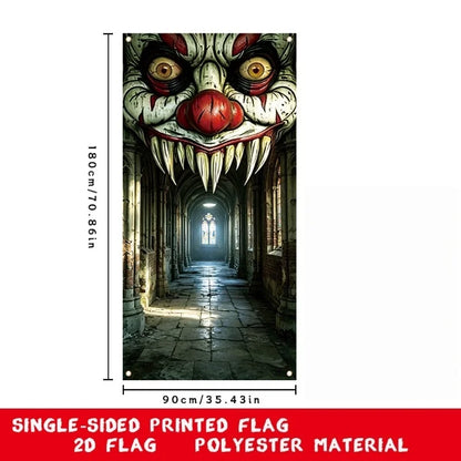 Halloween Decorations Door Banner SpookyZombie Theme Wall Decor Indoor Outdoor Haunted House Themed Party Decoration
