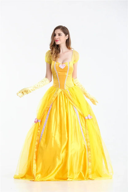 Halloween Costume Adult  Princess Beauty Costume for Women Princess Belle Dress up Ball Gown  Christmas Dresses for Women