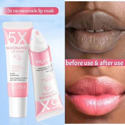 5x Nicotinamide Remove Dark Lip Balm Anti Cracking Gloss Powder Lip Mask Exfoliating Moisturizing Lipstick  Reduce Lip Lines ﻿