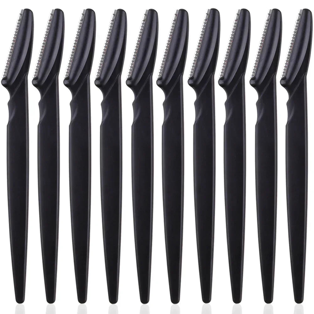 3/10Pcs  Eye Brow Epilation Hair Removal Cutters Safety Knife Makeup Scraper Eyebrow Trimmer Blade Women Face Shaver Portable