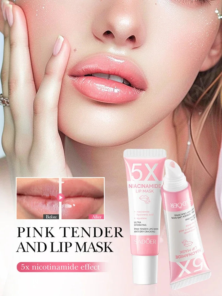 5x Nicotinamide Remove Dark Lip Balm Anti Cracking Gloss Powder Lip Mask Exfoliating Moisturizing Lipstick  Reduce Lip Lines ﻿