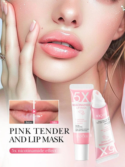 5x Nicotinamide Remove Dark Lip Balm Anti Cracking Gloss Powder Lip Mask Exfoliating Moisturizing Lipstick  Reduce Lip Lines ﻿